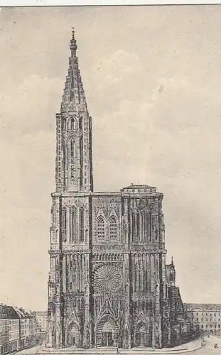 Strasbourg (Bas-Rhin), la Cathédrale ngl G3585