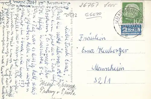 Nordseebad Borkum, Mehrbildkarte gl1952? G6670