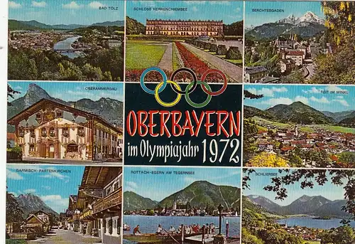Oberbayern im Olympiajahr 1972, Mehrbildkarte ngl G6691