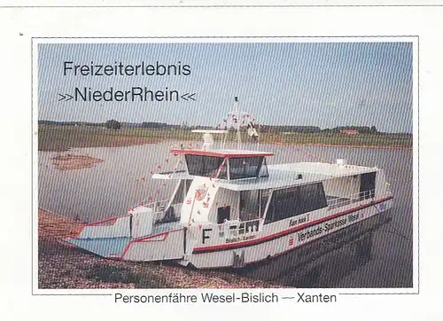 Rheinfähre Wesel-Bislich - Xanten, Fahplan ngl G1309
