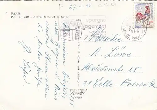 Paris, Notre-Dame et la Seine gl1966 G4151