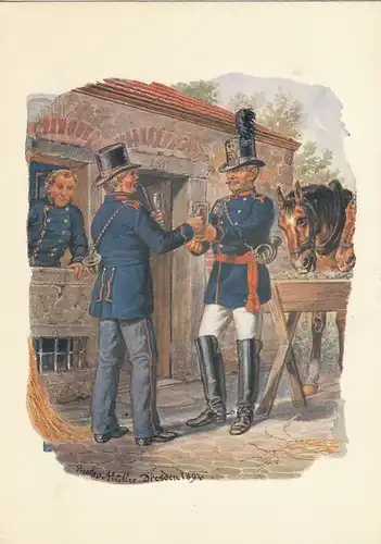 Post, Landbriefträger und Postillion 1871 ngl G4159