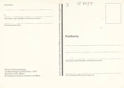 Post, Landbriefträger und Postillion 1871 ngl G4159