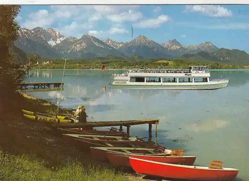 Forggensee mit Blick auf Füssen und Allgäuer Hochgebirge gl1984 G6794