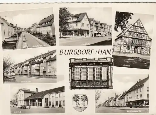 Burgdorf (Hann.), Mehrbildkarte gl1966 G3214