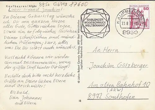 Kaufbeuren/Allg.,Mehrbildkarte gl1970 G6798