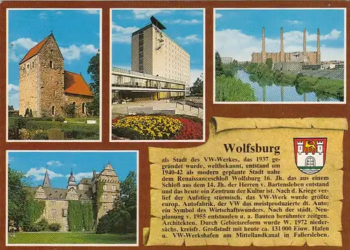 Wolfsburg, Mehrbildkarte mit Historie gl1986 G3226