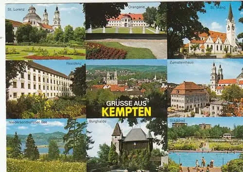 Kempten im Allgäu, Mehrbildkarte glum 1980? G6797