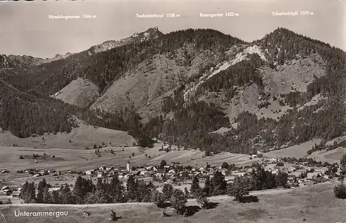 Unterammergau, Blick auf Ammergauer Alpen gl1973 G6816