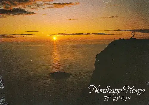 Norge, Nordkap, Midnattsol gl1982 G6845