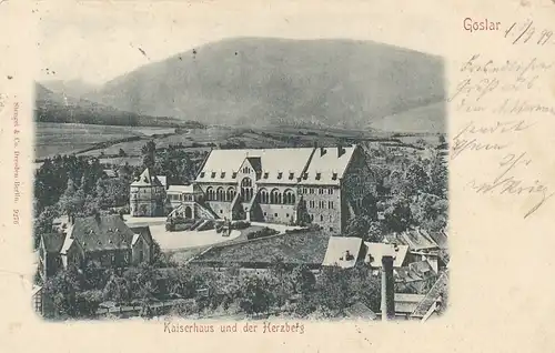 Goslar, Harz, Kaiserhaus und der Herzberg gl1899 G2193