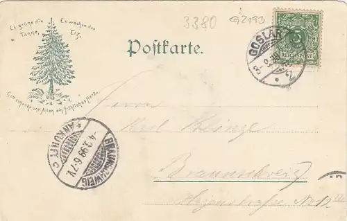 Goslar, Harz, Kaiserhaus und der Herzberg gl1899 G2193