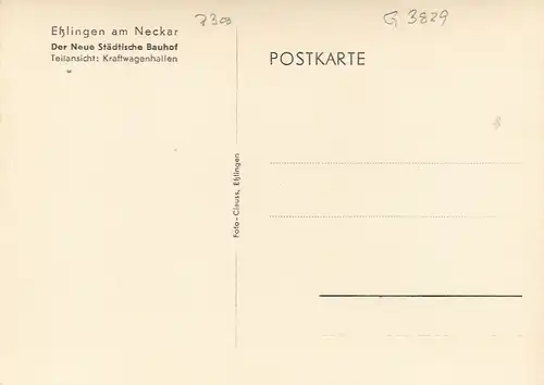 Eßlingen a.N., Der Neue Städtische Bauhof, Kraftwagenhallen ngl G3829