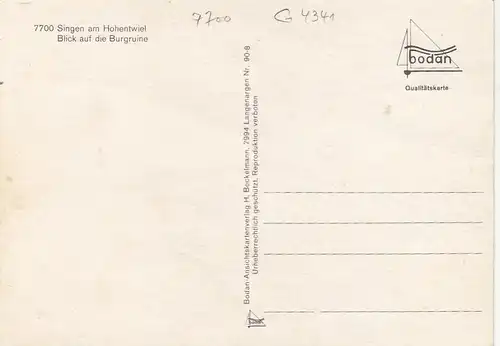 Burgruine Hohentwiel bei Singen, Luftbild ngl G4341