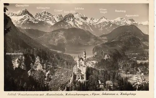 Königsschlösser Neuschwanstein und Hohenschwangau mit Umgebung ngl G3422