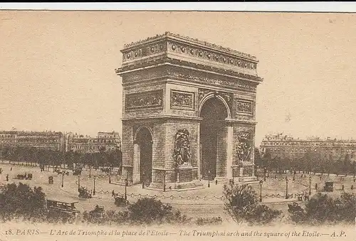 Paris, L'Arc de Triomphe, Place de l'Etoile gl1925 G3871