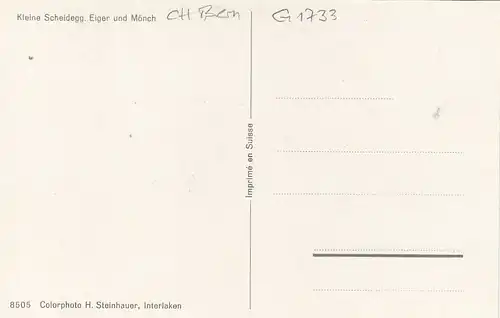 Kleine Scheidegg, Eiger und Mönch ngl G1733