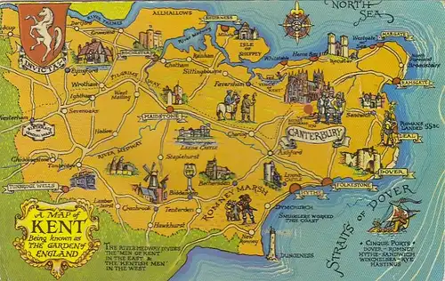 A Map of Kent, the Garden of England gl1973 G5220