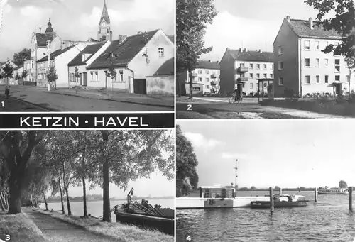Ketzin (Havel) Teilansichten Mehrbildkarte glca.1990 168.272