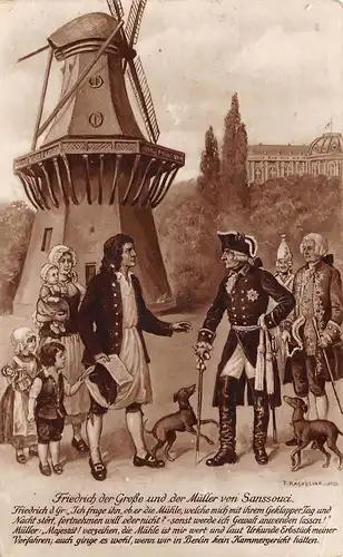 Potsdam Sanssouci Friedrich der Große und der Müller ngl 168.360