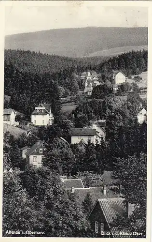 Altenau, Oberharz, Blick i.d.Kleine Oker gl1957 G5407