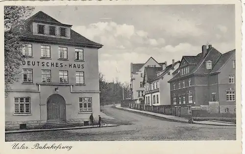 Uslar, Deutsches Haus am Bahnhofsweg bahnpgl1951 G2492