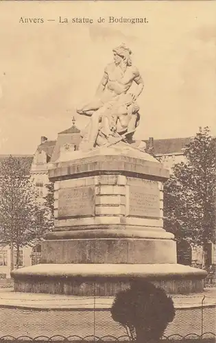 Antwerpen/Anvers, La Statue de Boduognat gl1912 G1766