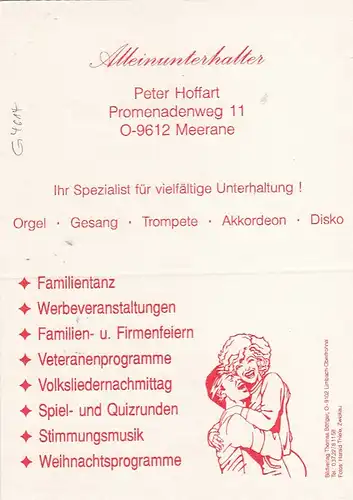 Peter Hoffart, Werbekarte ngl G4614