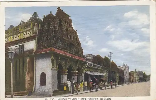 Ceylon, indu Temple, Sea Street gl1924 G4116