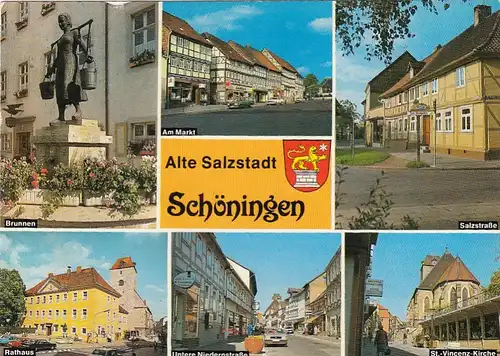 Alte Salzstadt Schöningen, Mehrbildkarte gl1981 G1953