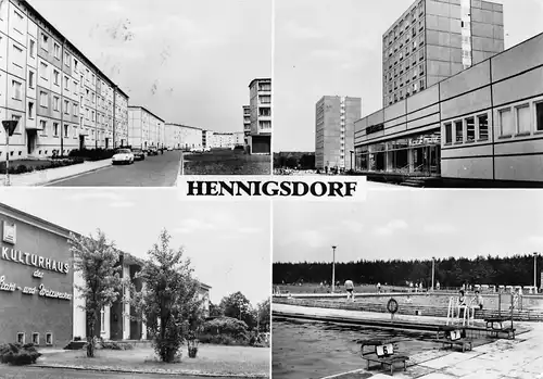 Hennigsdorf Kulturhaus Freibad Straßenpartien glca.1975 168.312