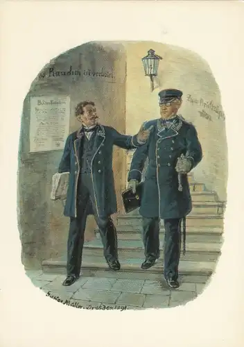 Post, Postdirektor und Postsekretär 1871 ngl G4160