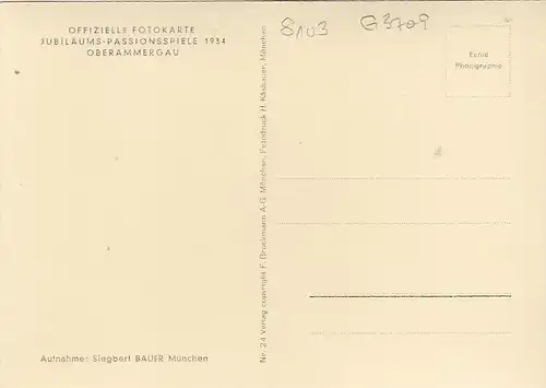 Oberammergau, Obb., Jubiläums Passionsspiele 1934, Passions-Chor ngl G3709