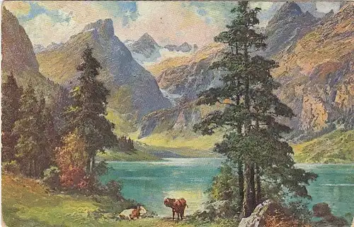 Seealpsee mit mit dem Säntis glum 1910? G4182