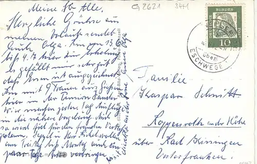 Weissenborn bei Eschwege, Mehrbildkarte gl1962 G2621