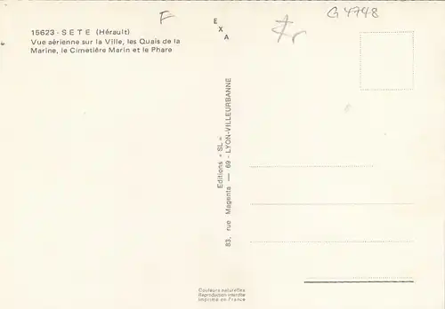 Sete (Hérault) Vue aérienne ngl G4748