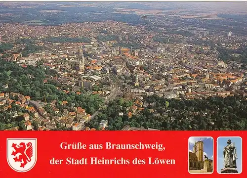 Braunschweig, Innenstadt von Nordwest ngl G1917