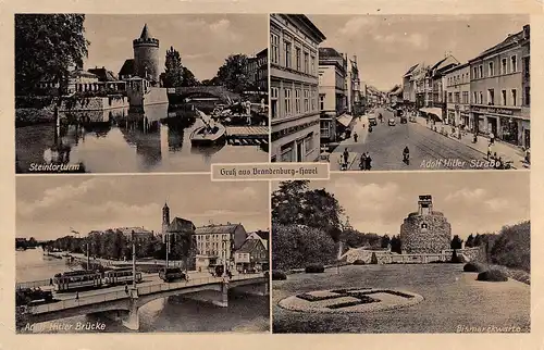 Brandenburg (Havel) Straße Brücke Steintorturm ngl 168.754