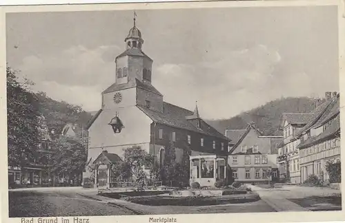 Bad Grund (Oberharz) Marktplatz glum 1930? G2021