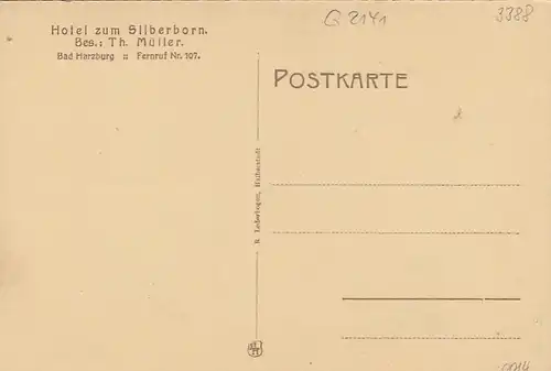 Bad Harzburg, Hotel zum Silberhorn u.a. ... ngl G2141