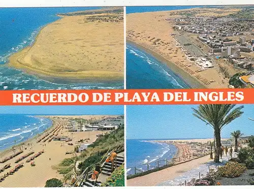 Gran Canaria, Playa de Ingles, Mehrbildkarte glum 1980? G3903