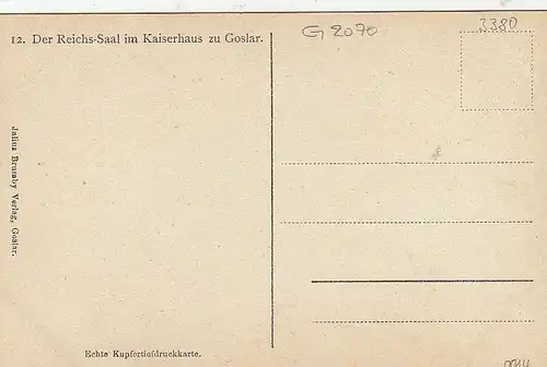 Goslar, Harz, Reichssaal im Kaiserhaus ngl G2070