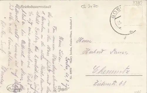 Goslar, Harz, Jägerdenkmal gl1937 G2170