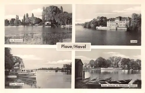 Plaue/Havel Bootshaus Schleuse Schloss ngl 168.918