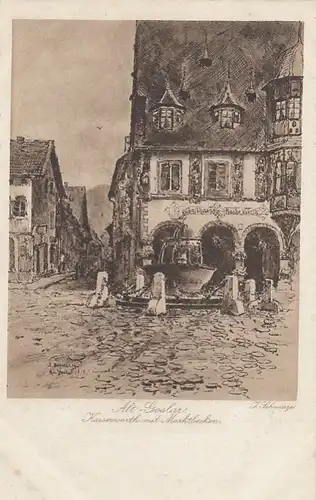 Alt-Goslar, Harz, Kaiserworth mit Marktbecken ngl G2109