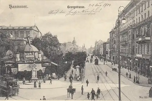 Hannover, Georgstraße mit Café Kröpcke ngl G2895