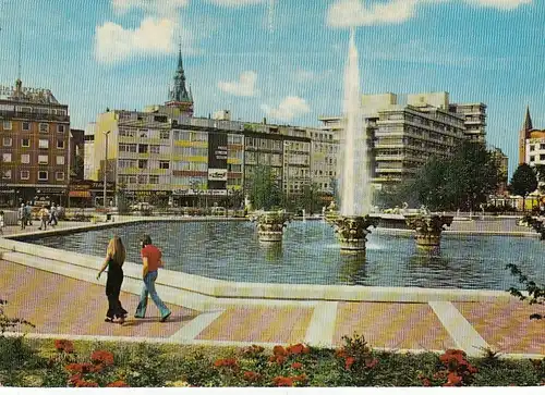 Braunschweig, Blick vom Schloßpark auf Bohlweg und Rathaus gl1977 G5752