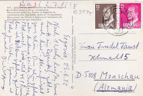 Segovia, Monumento de Roma gl1982 G3974