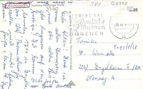 Braunschweig, Hochhaus Hamburger Straße gl1956? G5775