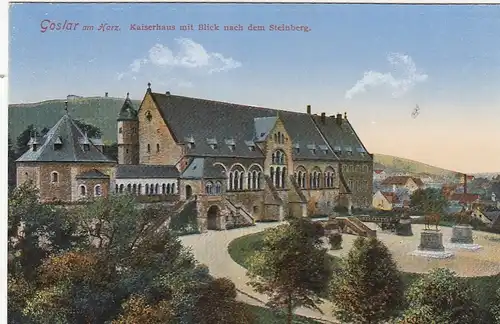 Goslar, Harz, Kaiserhaus mit Blick nach dem Steinberg ngl G2168